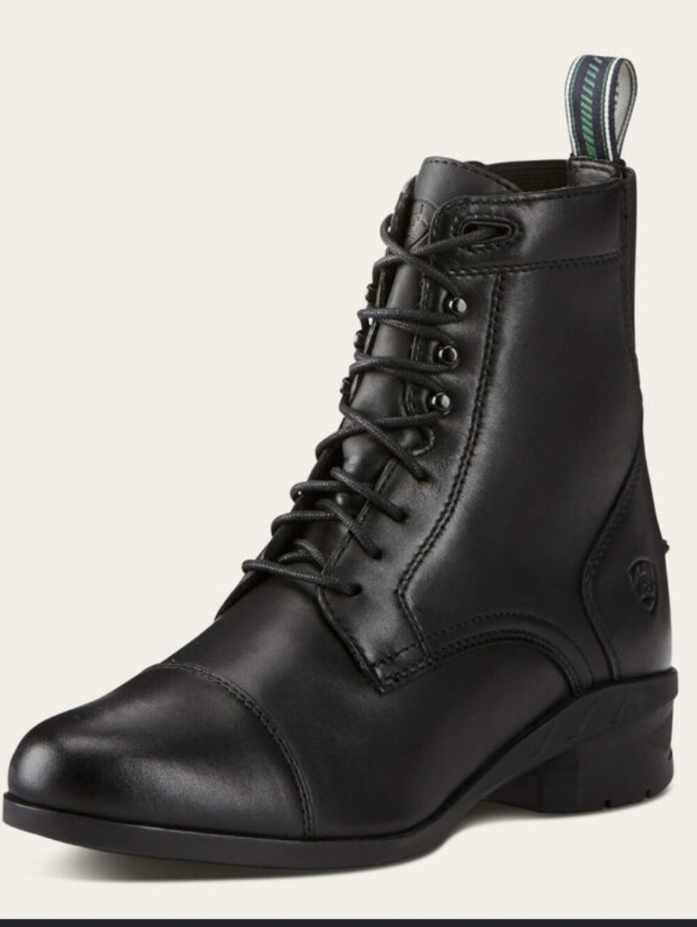 Ariat Heritage IV Black Leather Lace-Up Ankle Paddock Riding Boots